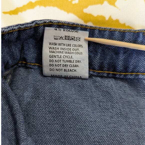 Women's Trendy High Waisted Wide Leg Baggy Ankle Denim Pants Sz XL - Picture 6 of 10